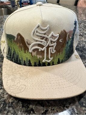 Dvniel Luu Embroidered Mountain Snapback Hat with San Francisco logo